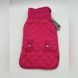 Simply She Pup Brand Quilted Dog Vest Fleece Lined Pink Size Medium New Damage